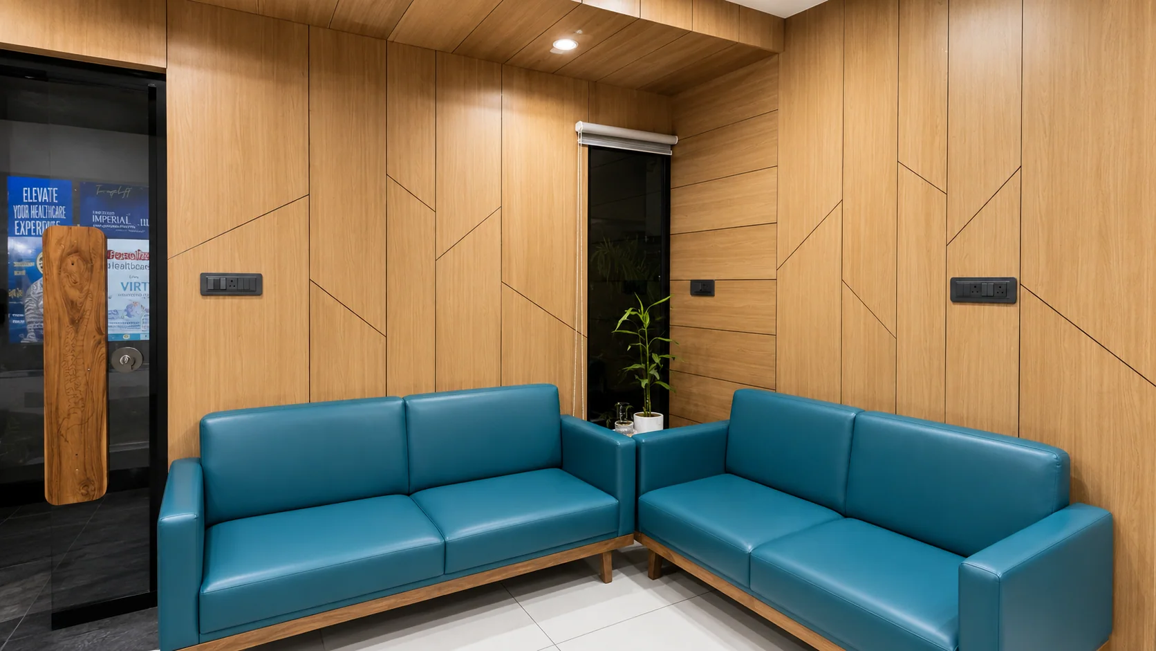 Warm wood-finished private therapy and consultation space
